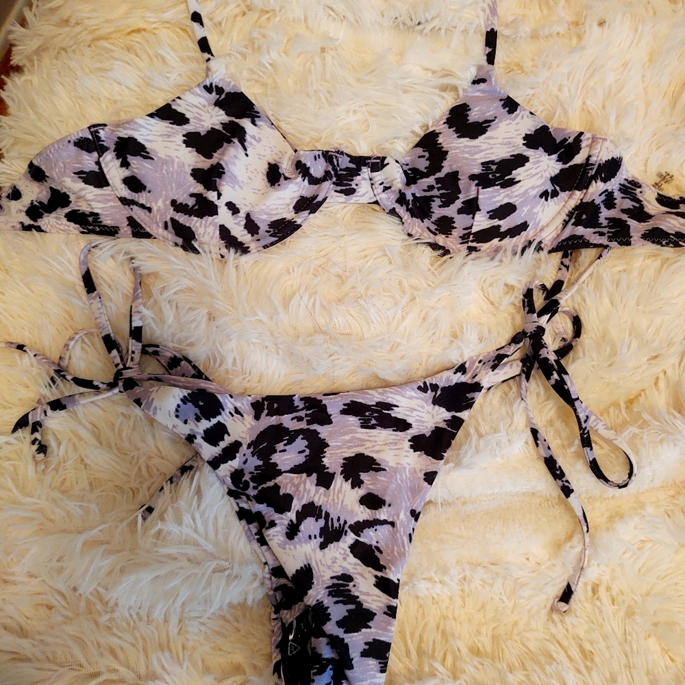 Purple Leopard Bikini